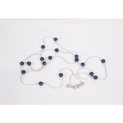 150-20 Silver metal necklace 95 cm shellpearl pearl 6 mm