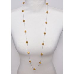 Silver metal 95 cm shellpearl 10 mm