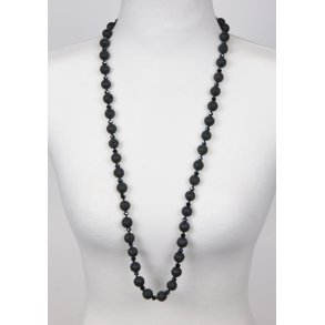 12 mm Diamond lava 90 cmLava necklace/crystal