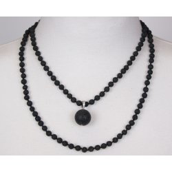 Lava Pearls 95 cm round 6 mm