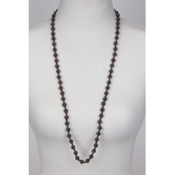 150-79 9 mm Black Queen 90 cmLava necklace/crystal