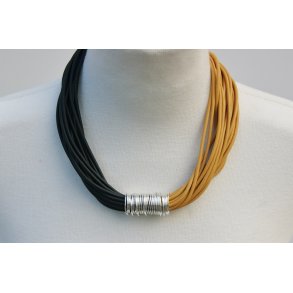 (45 cm)Black/yellow with multi deco