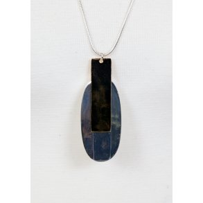 75 cm necklace silver tongue is gold