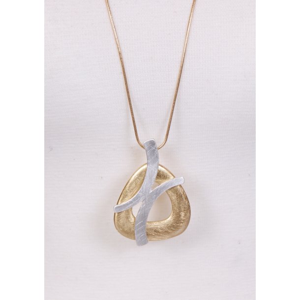 75 cm necklace silver/Gold hung H