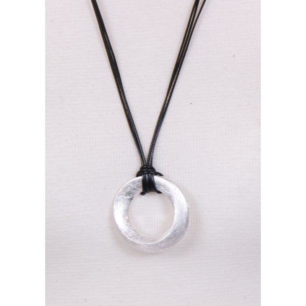 75 cm necklace silver crooked designer ring