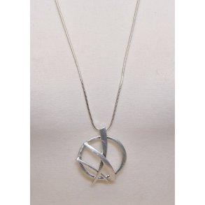 SMJ-090	78+6 cm necklace silver split ring deco