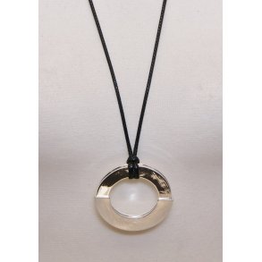 SMJ-091	75+6 cm necklace silver big ring