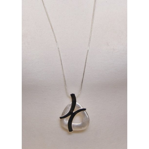 SMJ-092	80+5 cm necklace silver/Gold hung H