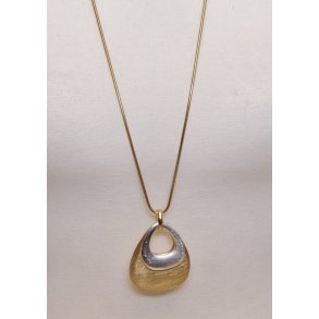 SMJ-093	80+6 cm necklace gold double decoration