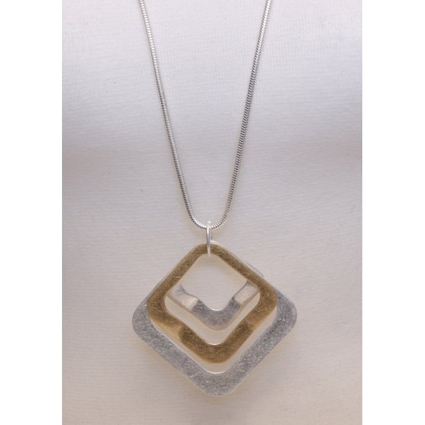 85+9 cm necklace 1-2-3 squares