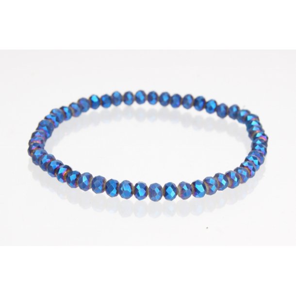 251-01 4mm - 19 cm Bracelet Crystalglass CG# 47 Deep Blue