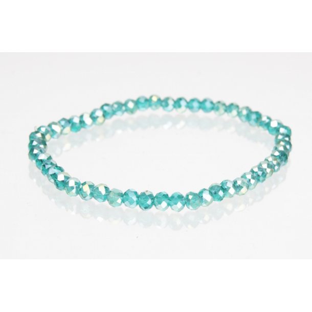 251-01 4mm - 19 cm Bracelet Crystalglass CG # 41	Green/blue