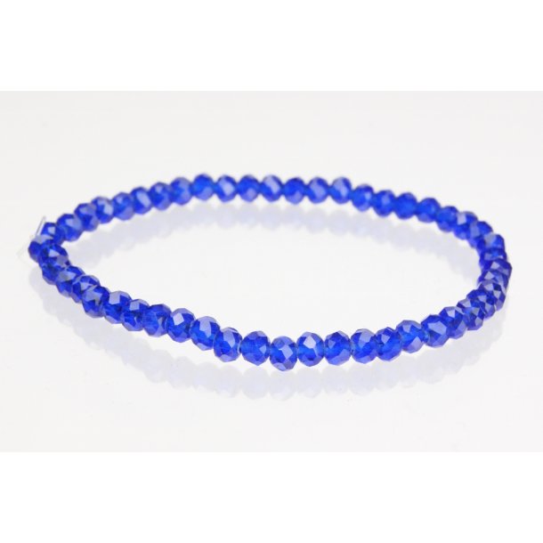 251-01 4mm - 19 cm Bracelet Crystalglass CG # 10	Blue