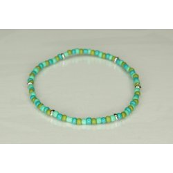 Glass Pearls 3 mm mix med slv