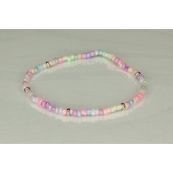 Glass Pearls 3 mm mix med slv