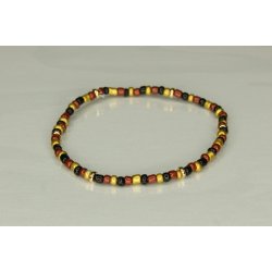 Glass Pearls 3 mm mix med Guld