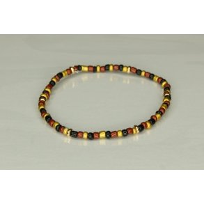 Glass Pearls 3 mm mix med Guld