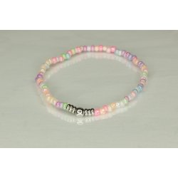 Glass Pearls 3 mm with 1 deko Silver