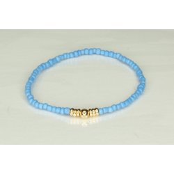 Glass Pearls 3 mm with 1 deko Gold