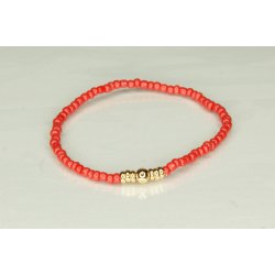 Glass Pearls 3 mm with 1 deko Gold