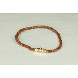 Glass Pearls 3 mm with 1 deko Gold