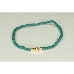 Glass Pearls 3 mm with 1 deko Gold