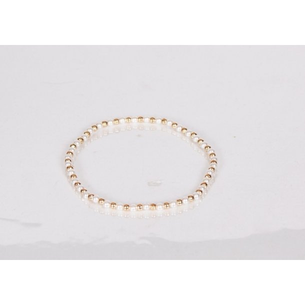 Shellperals bracelet White/Gold