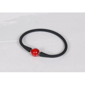 Designer rubber bracelet Red Pearl
