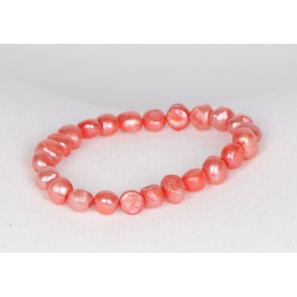 Peach perals bracelet Light Red P#02
