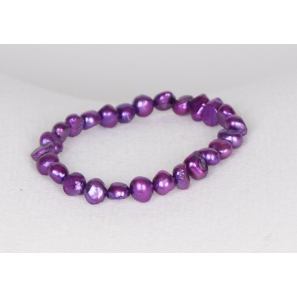 Peach perals bracelet Dark Purple P#06
