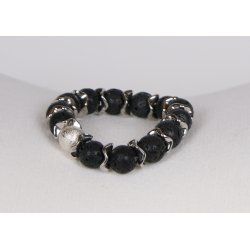 Lava 12 mm bracelet 1 silver deko/inlets