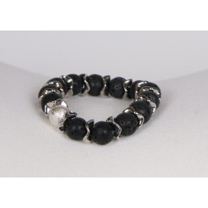 Lava 12 mm bracelet 1 silver deko/inlets