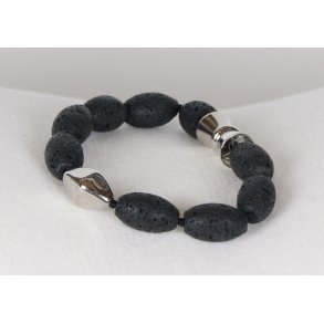 Bracelet lava silver 1 deco