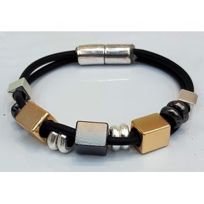 RB-010	bracelet 2 strings with squares