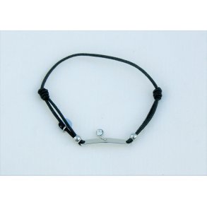 RB-013	Elastic bracelet with silver plats an diamonds