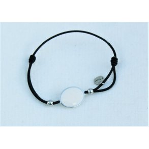 RB-015	Elastic bracelet with one oval white plate