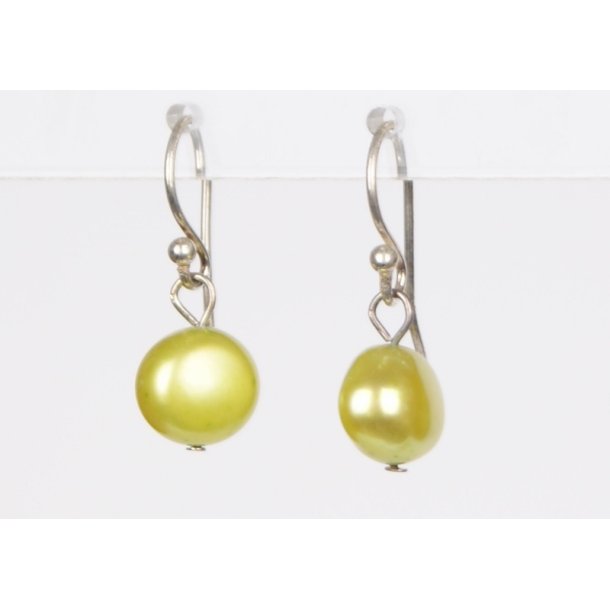 400-03 hang earrings drop pearl Mint Green P#12