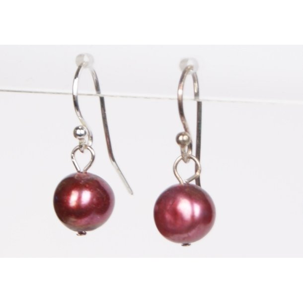 400-03 hang earrings drop pearl Gold Brown P#31