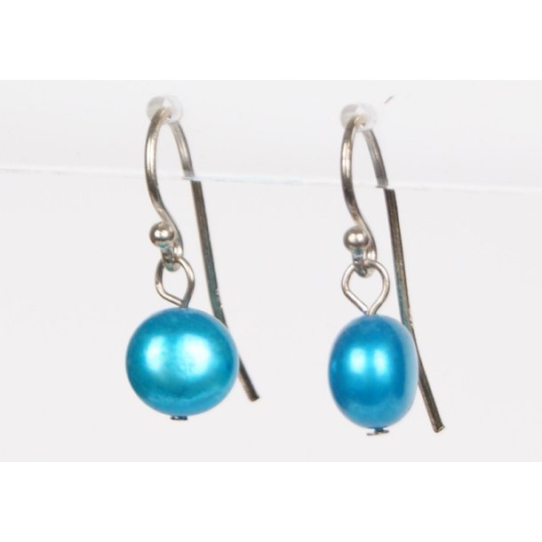 400-03 hang earrings drop pearl Blue	P#32