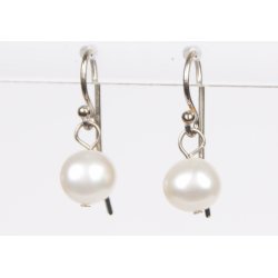 400-03 hang earrings drop pearl