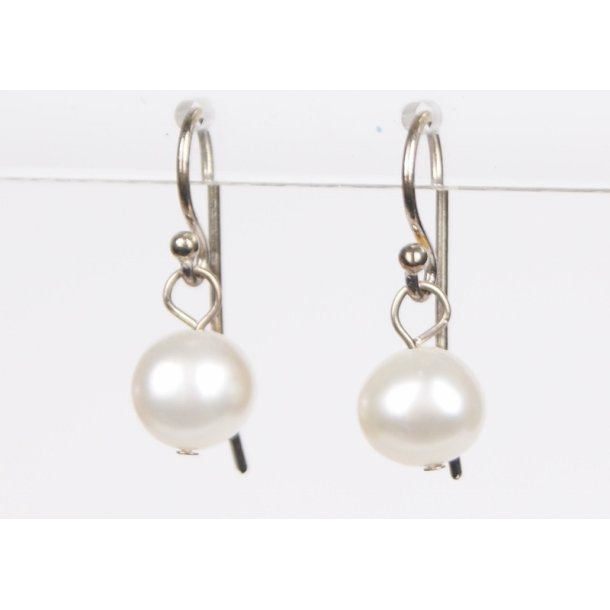 400-03 hang earrings drop pearl White P#50