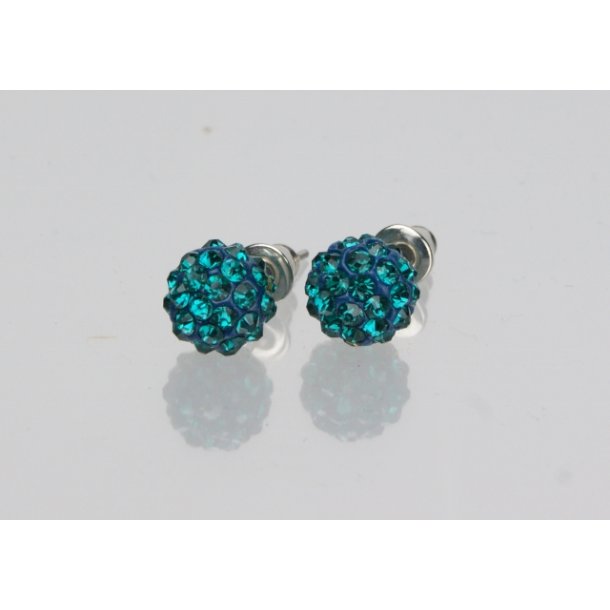 400-50 ears stick imitation precious stones CG # 41	Green/blue