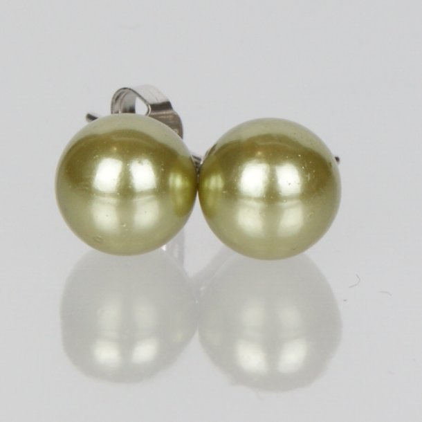 400-60 Queen earrings - ears stick 8 mm ST #217 Mint Green