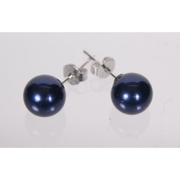 400-60 Queen earrings - ears stick 8 mm ST #620 Deep Blue