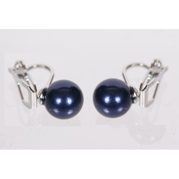 400-62 Queen earrings - ears Clips 8 mm ST #620 Deep Blue