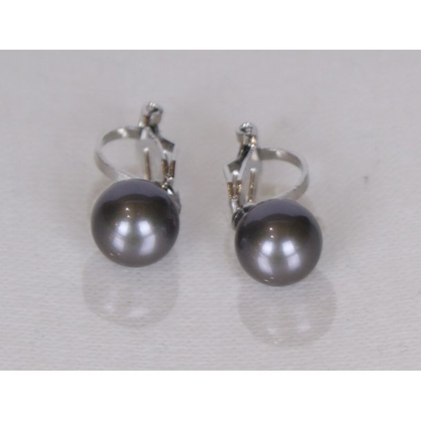 400-62 Queen earrings - ears Clips 8 mm ST #514 Stone Grey