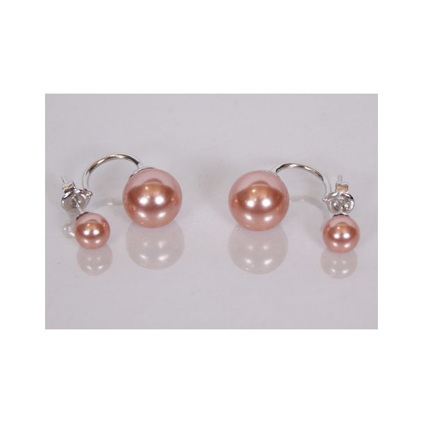 400-63 Queen stik with hang earrings shellpearl 7/10 mm ST #213 Deep Pink