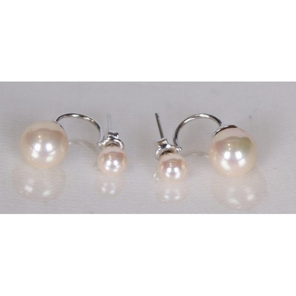 400-63 Queen stik with hang earrings shellpearl 7/10 mm ST#204 Off White