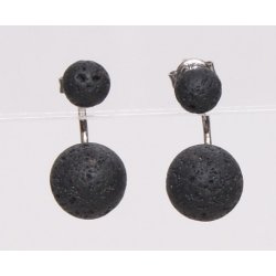 Lava stik with hang earrings shellpearl 7/10 mm