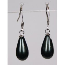 400-65 Drop hang earrings pearl 8 x 14 mm
